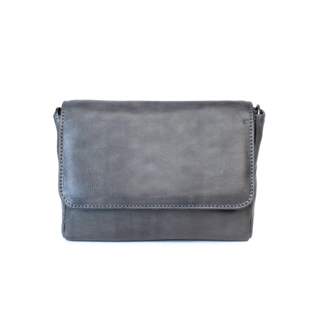 mondocherry - Dusky Robin | sara leather bag | charcoal