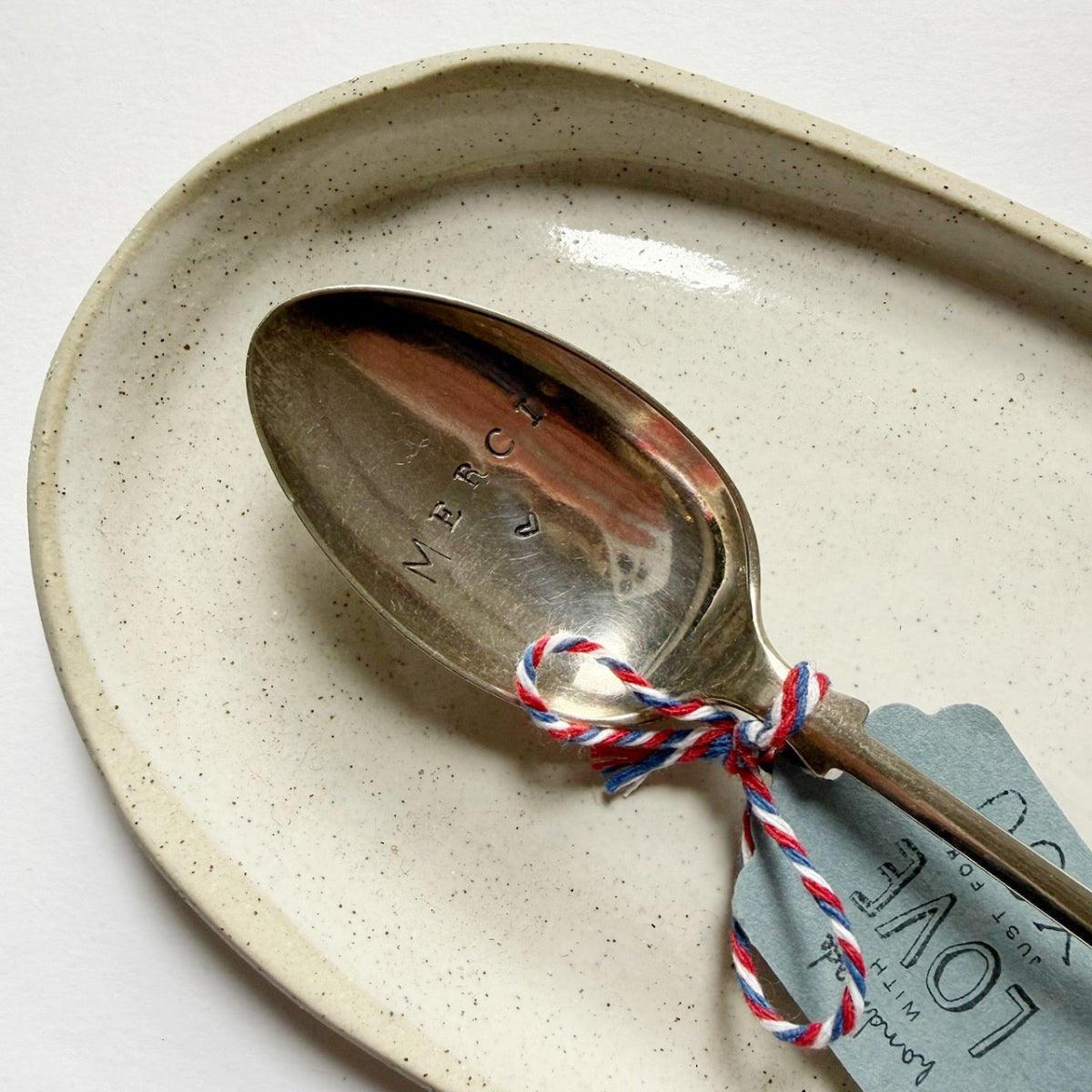 mondocherry - antique silverware spoon | "merci"