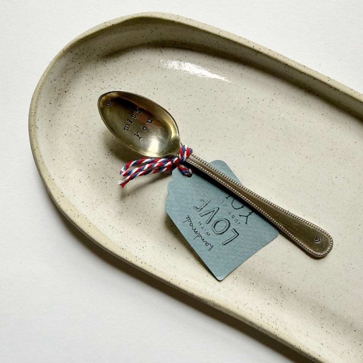antique silverware tea spoon "miss you" | mondocherry