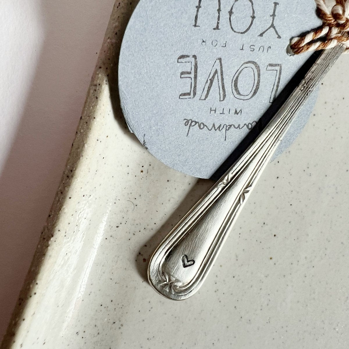 mondocherry - antique silverware dessert spoon | "cutie" - handle