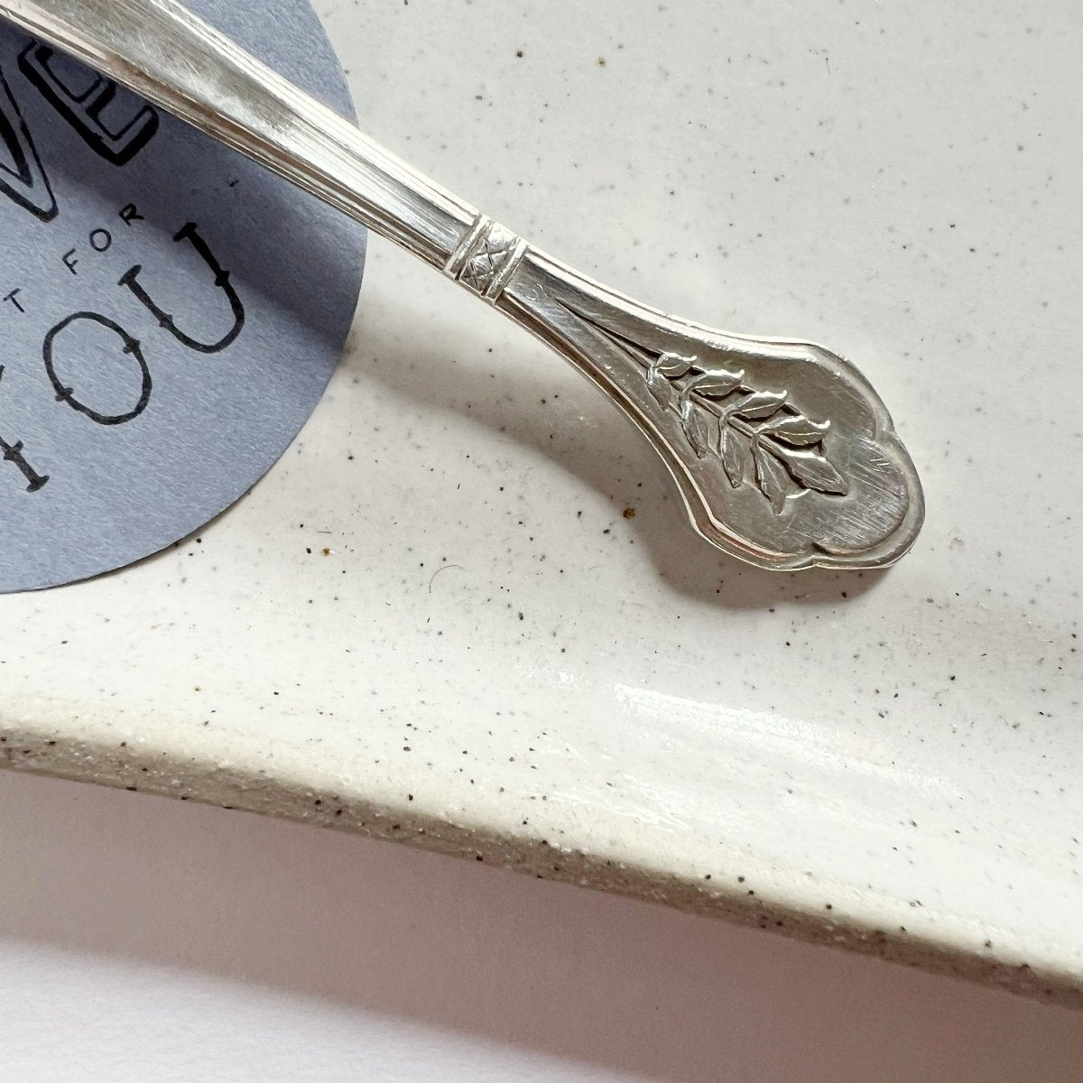 mondocherry - antique silverware dessert spoon | "cutie" - handle
