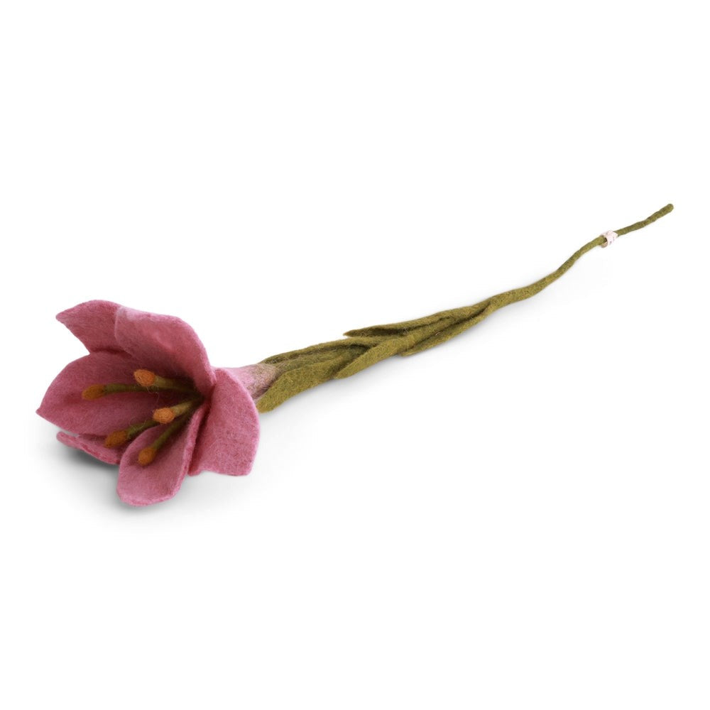 mondocherry - Gry & Sif | trumpet lily felt flower | dusty pink