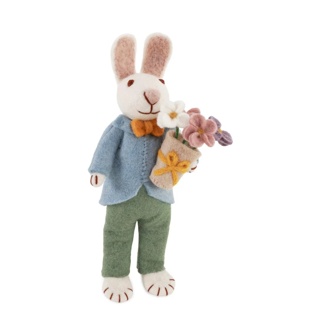 mondocherry - Gry & Sif | white boy bunny bouquet | medium