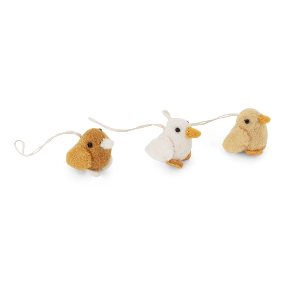mondocherry - Gry & Sif | felt chicklet bird decorations 3pk