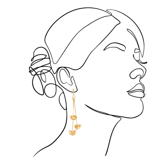 mondocherry - We Dream in Colour jewellery | kamala earrings - drawing