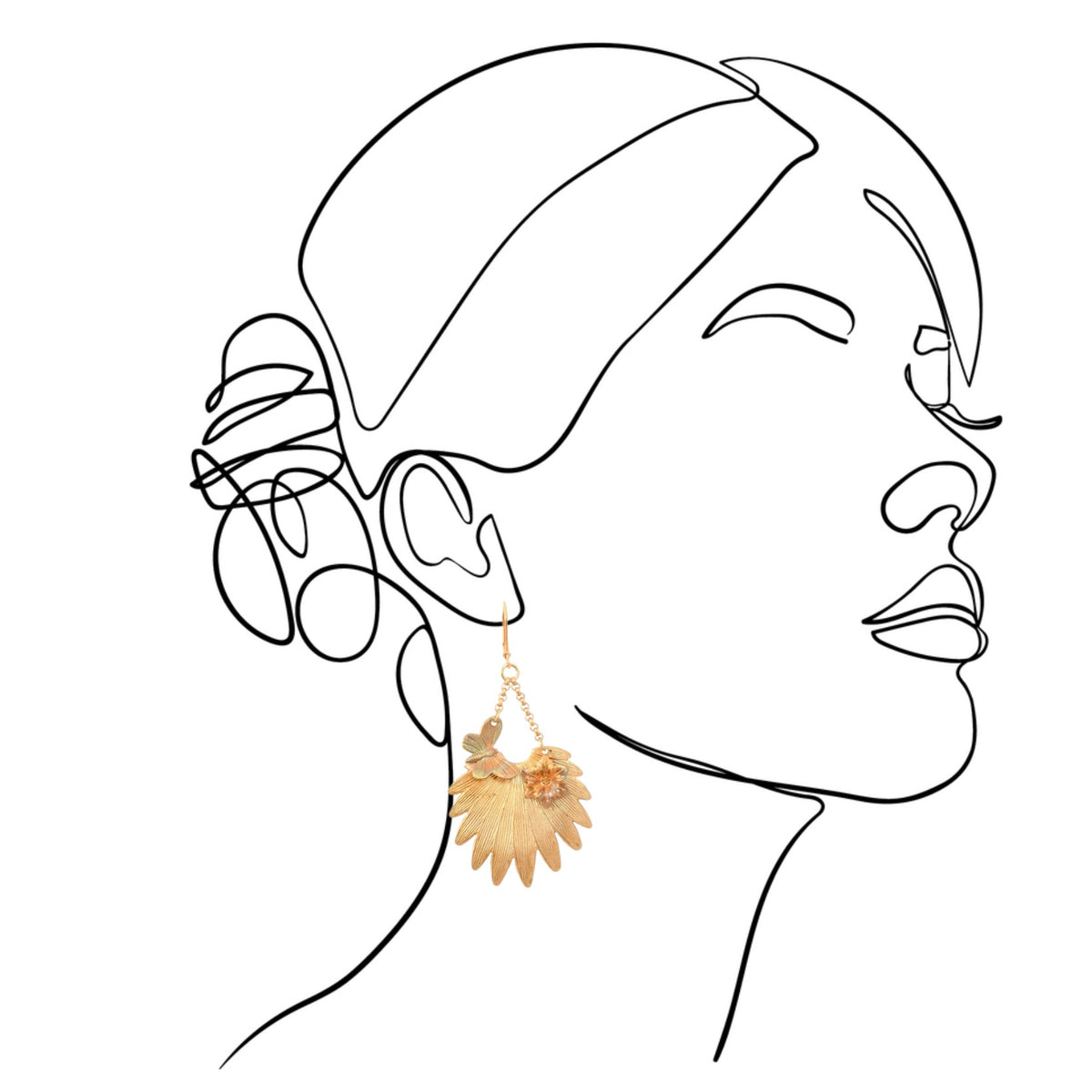 We Dream in Colour jewellery | kealia earrings - drawing
