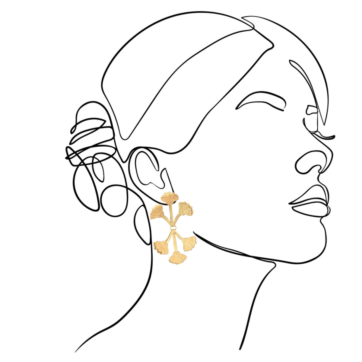 mondocherry - We Dream in Colour | little mimosa earrings - drawing