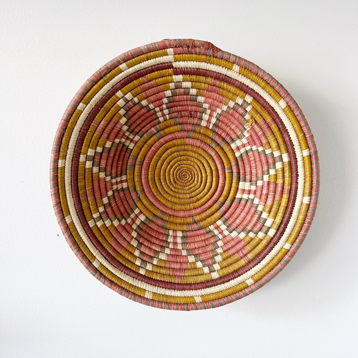 mondocherry - "Flower Burst" woven bowl harmony - wall decor