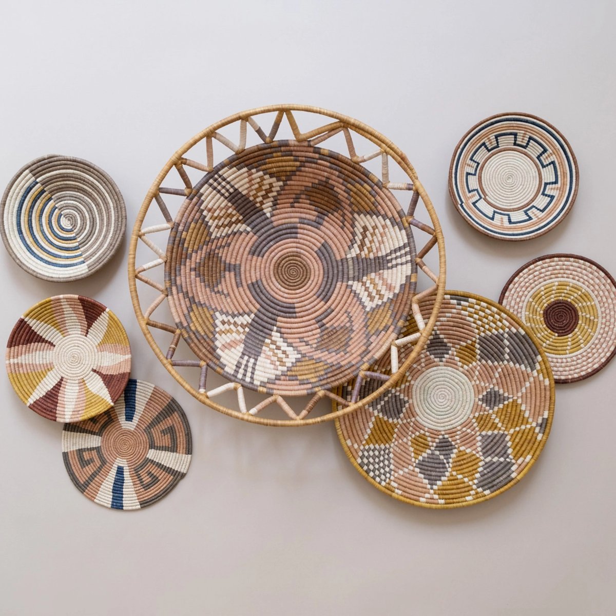 mondocherry - "Lotus" woven bowl cultivate - wall decor - display