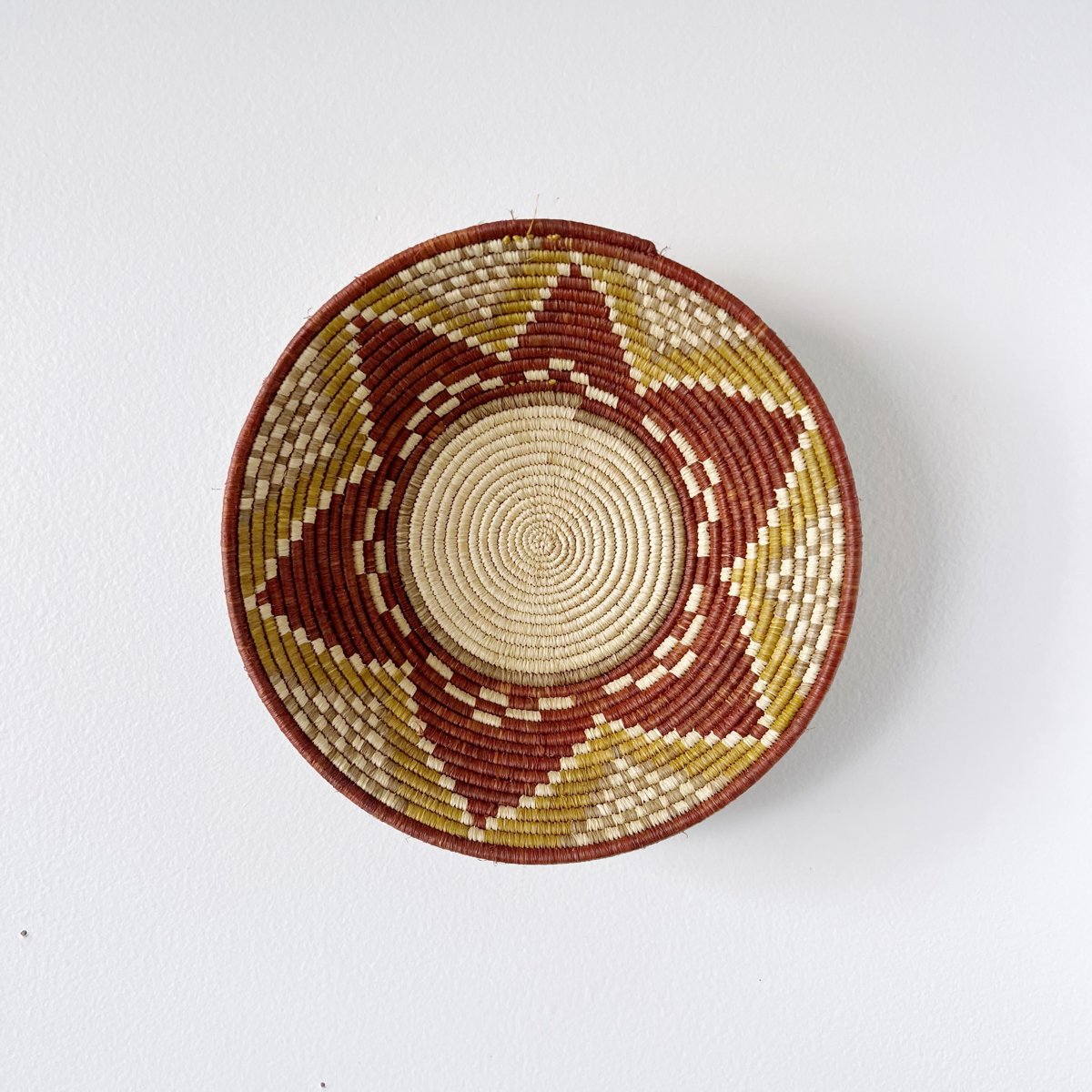 mondocherry - "Sunflower" woven bowl abound midsize - wall decor