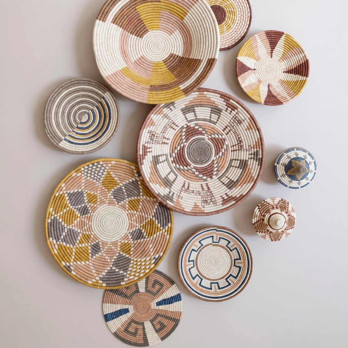 mondocherry - "Villages" woven bowl cultivate - wall decor - table