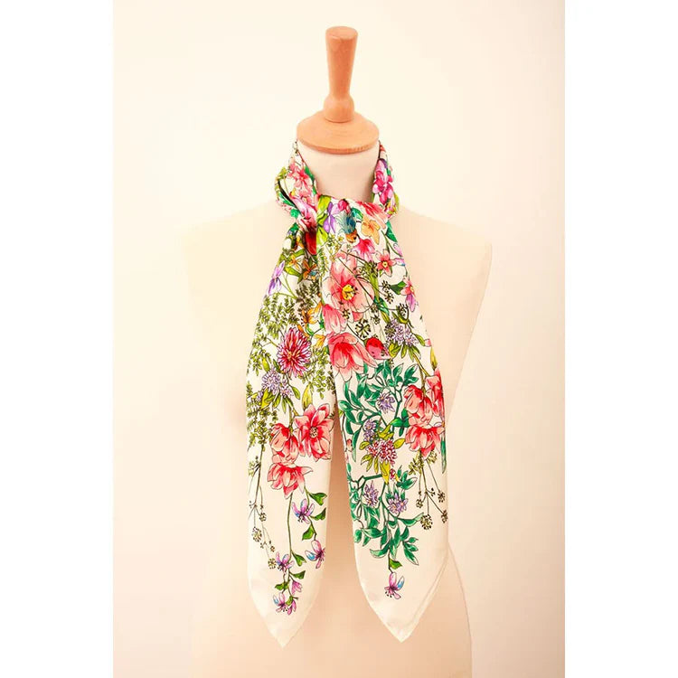 mondocherry - Maison Fanli | heloise floral bouquet scarf - style