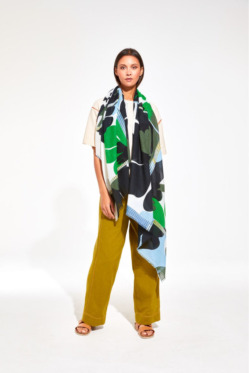 mondocherry - mapoesie | bloom scarf | blue - wear