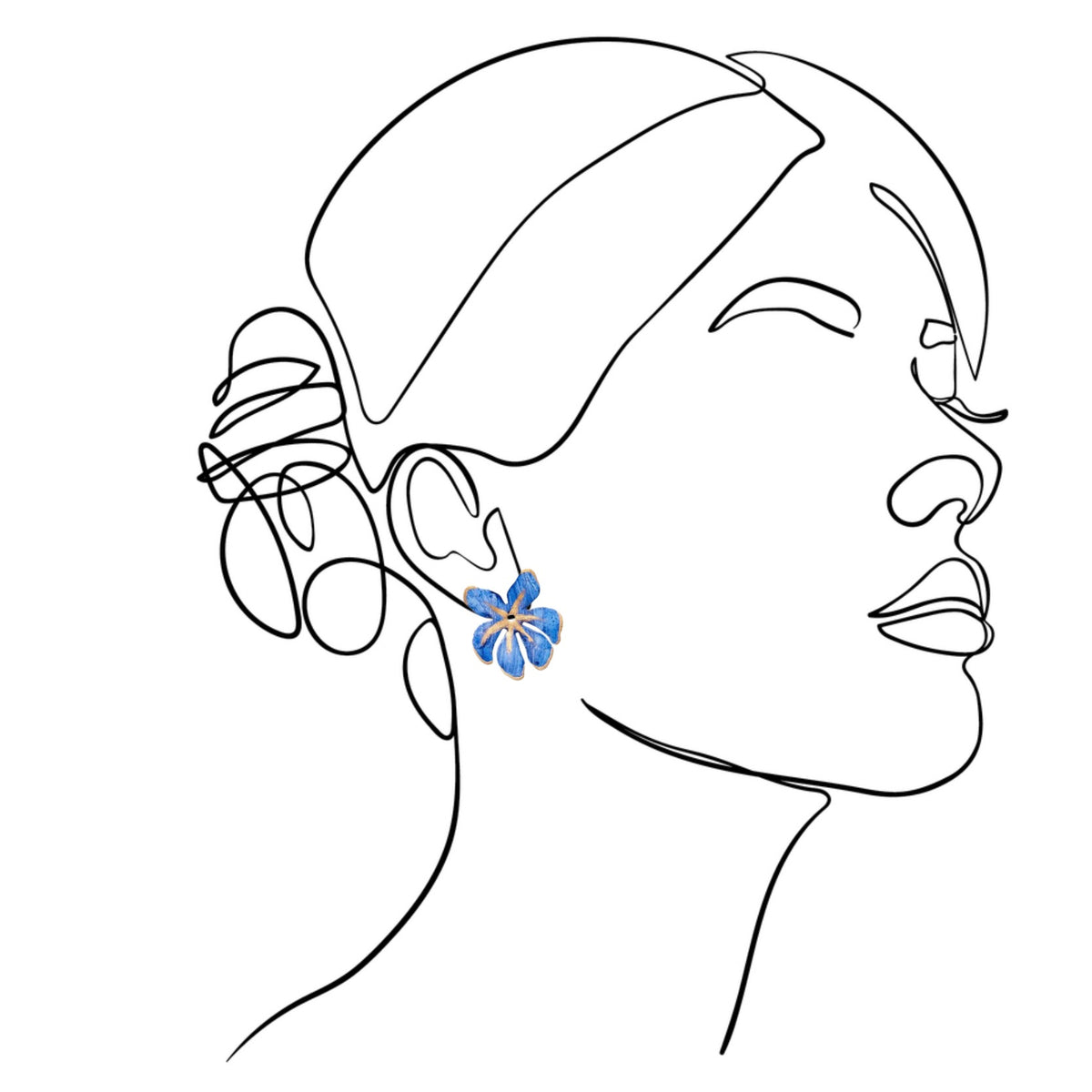 mondocherry - We Dream in Colour jewellery | mini tahiti stud earrings - drawing