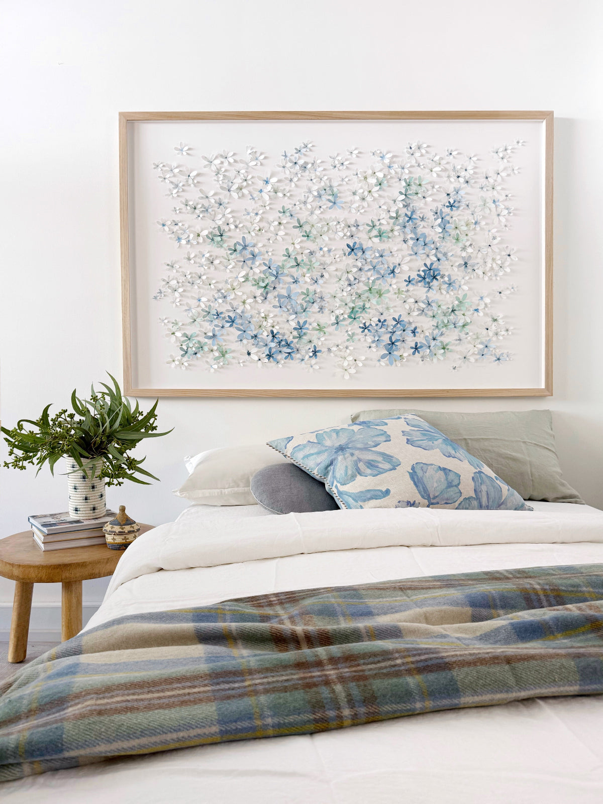 mondocherry - "reverie" - paper wall art - bed