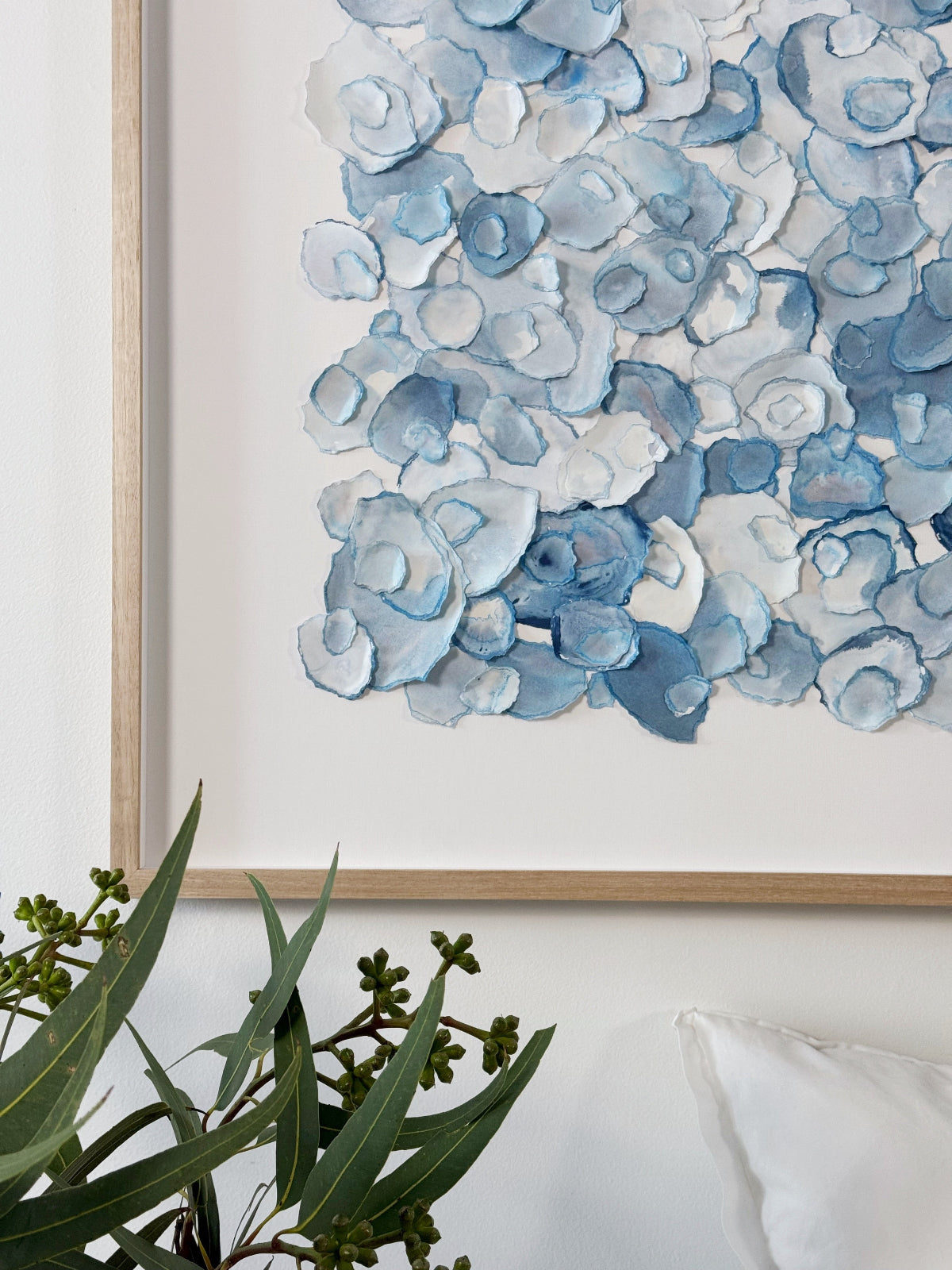 mondocherry - "in the quiet sands" | paper framed wall art - corner