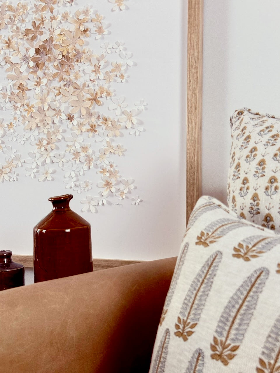 mondocherry - "an ethereal drift" - paper wall art - chair