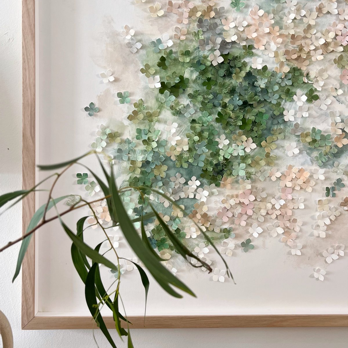 mondocherry - "repose" - paper wall art - scattered collection - corner