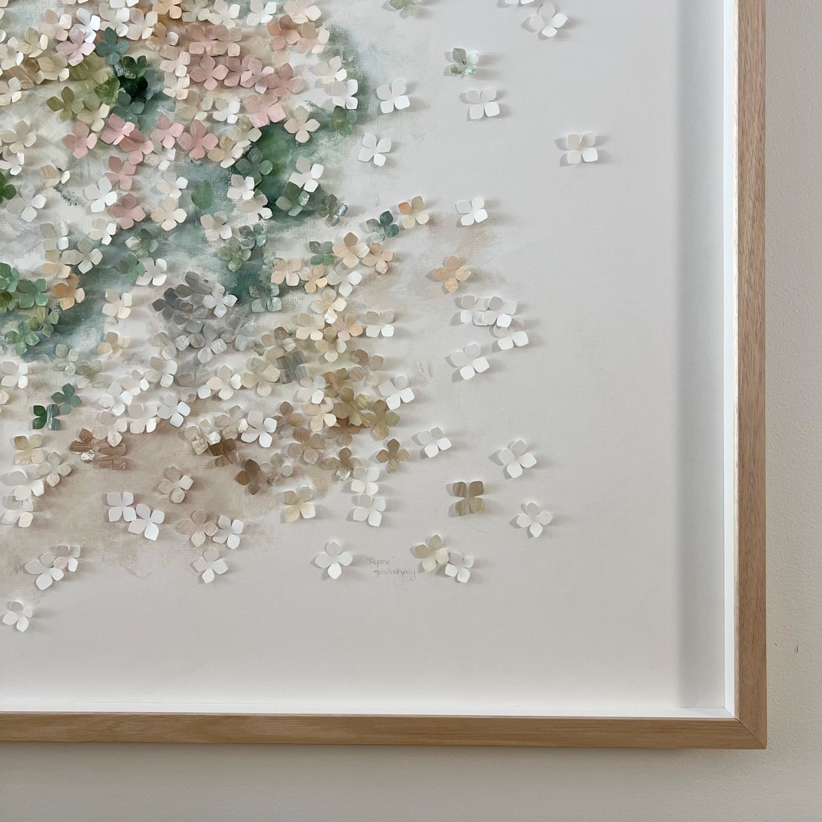 mondocherry - "repose" - paper wall art - scattered collection - corner2