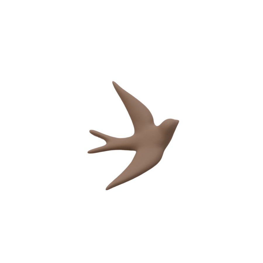 mondocherry - monochromic | swallow ceramic wall decor | brown