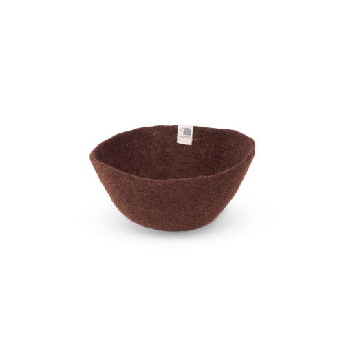 mondocherry - Muskhane | plain felt bowl | medium | mahogany