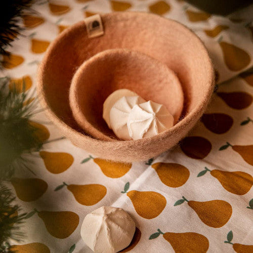 mondocherry - Muskhane | plain felt bowl | large | powder pink - table