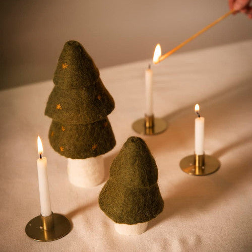 mondocherry - Muskhane | felt Christmas tree decoration | moss - table