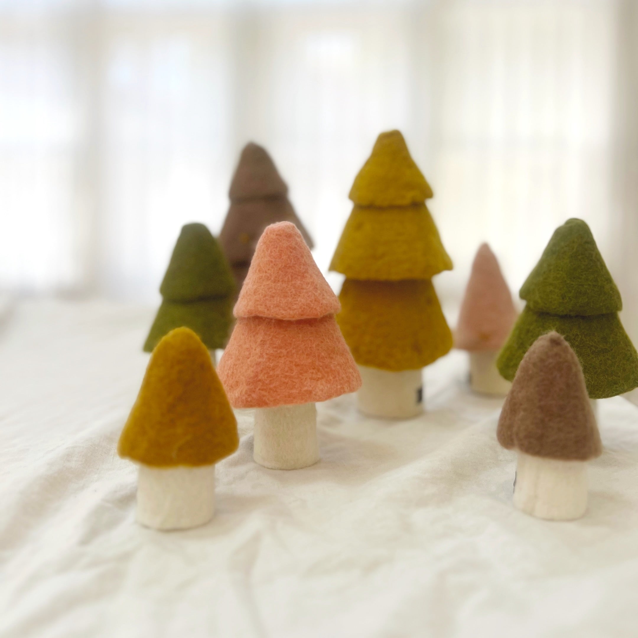 small felt tree ornaments