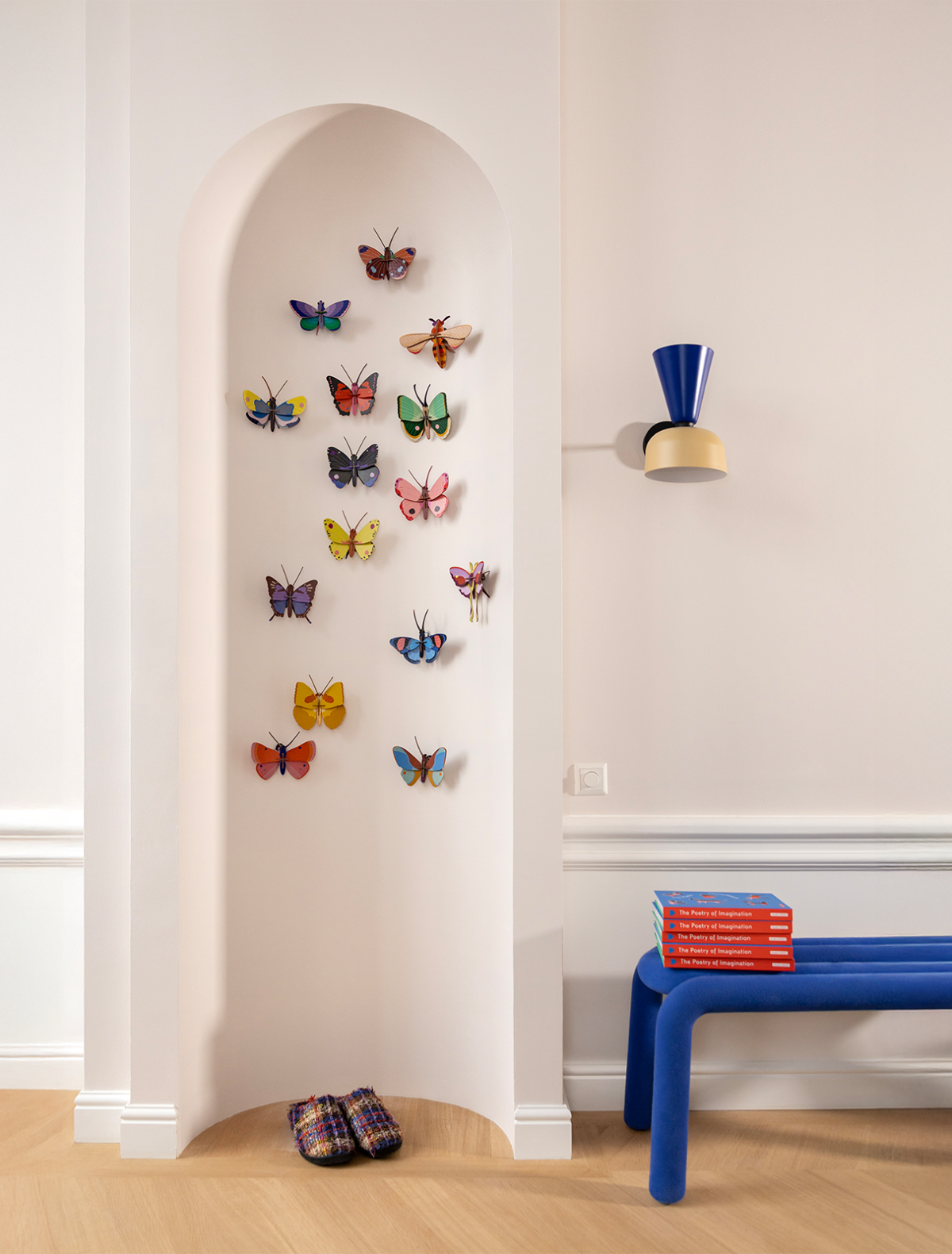 mondocherry - Studio Roof | blue diadem butterfly wall decor - display
