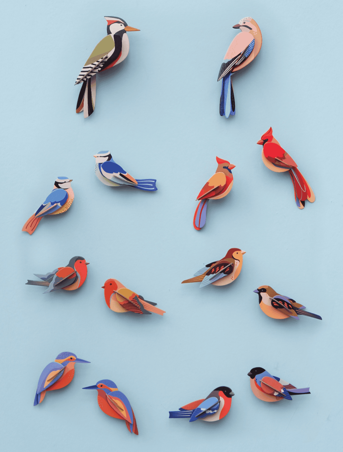 mondocherry - Studio Roof | garden birds blue tits wall decor - flock