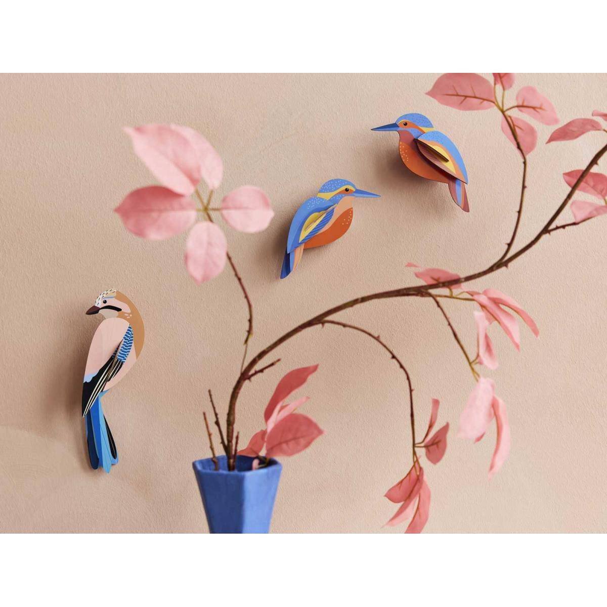 Studio Roof | garden birds kingfishers wall decor - display