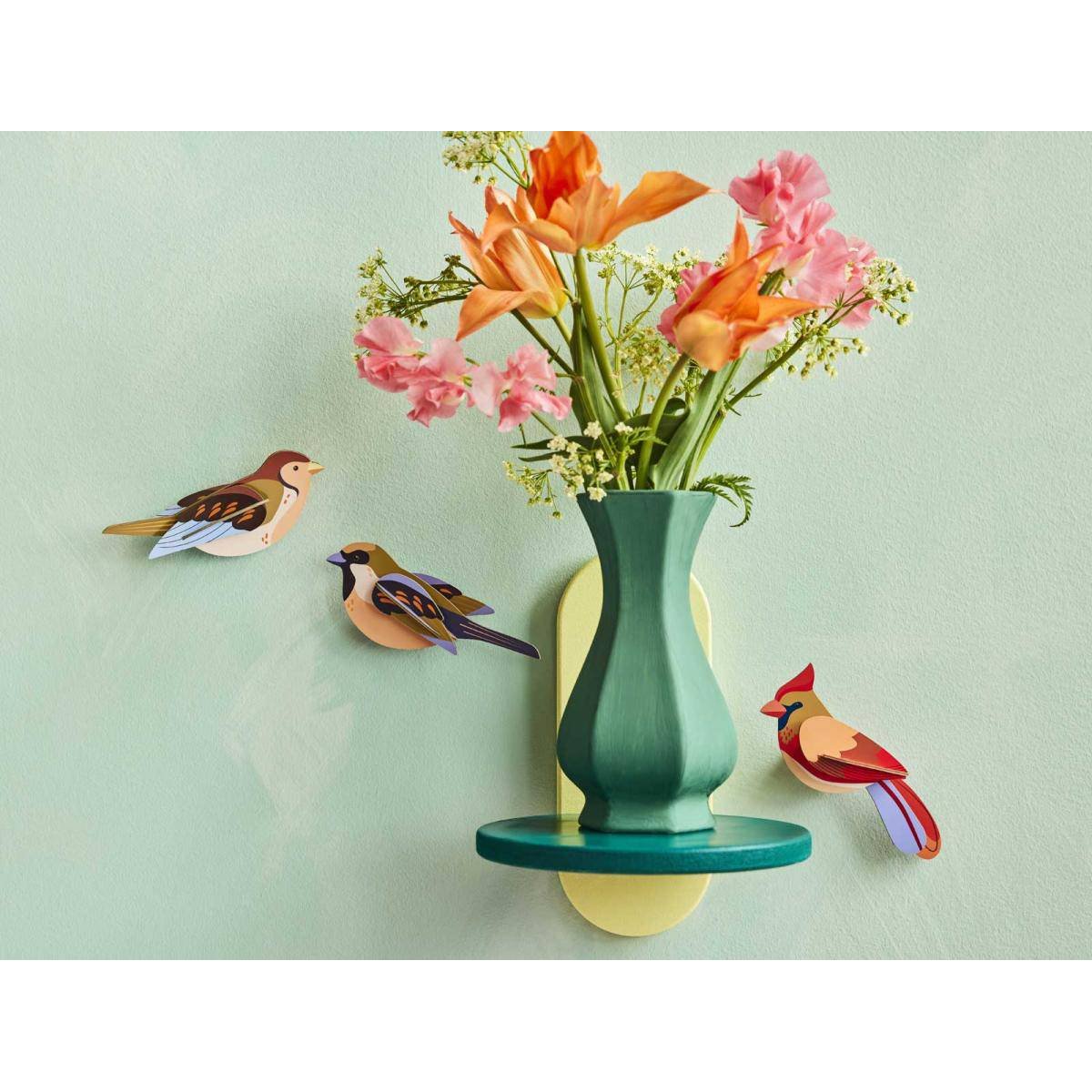 Studio Roof | garden birds sparrows wall decor - display