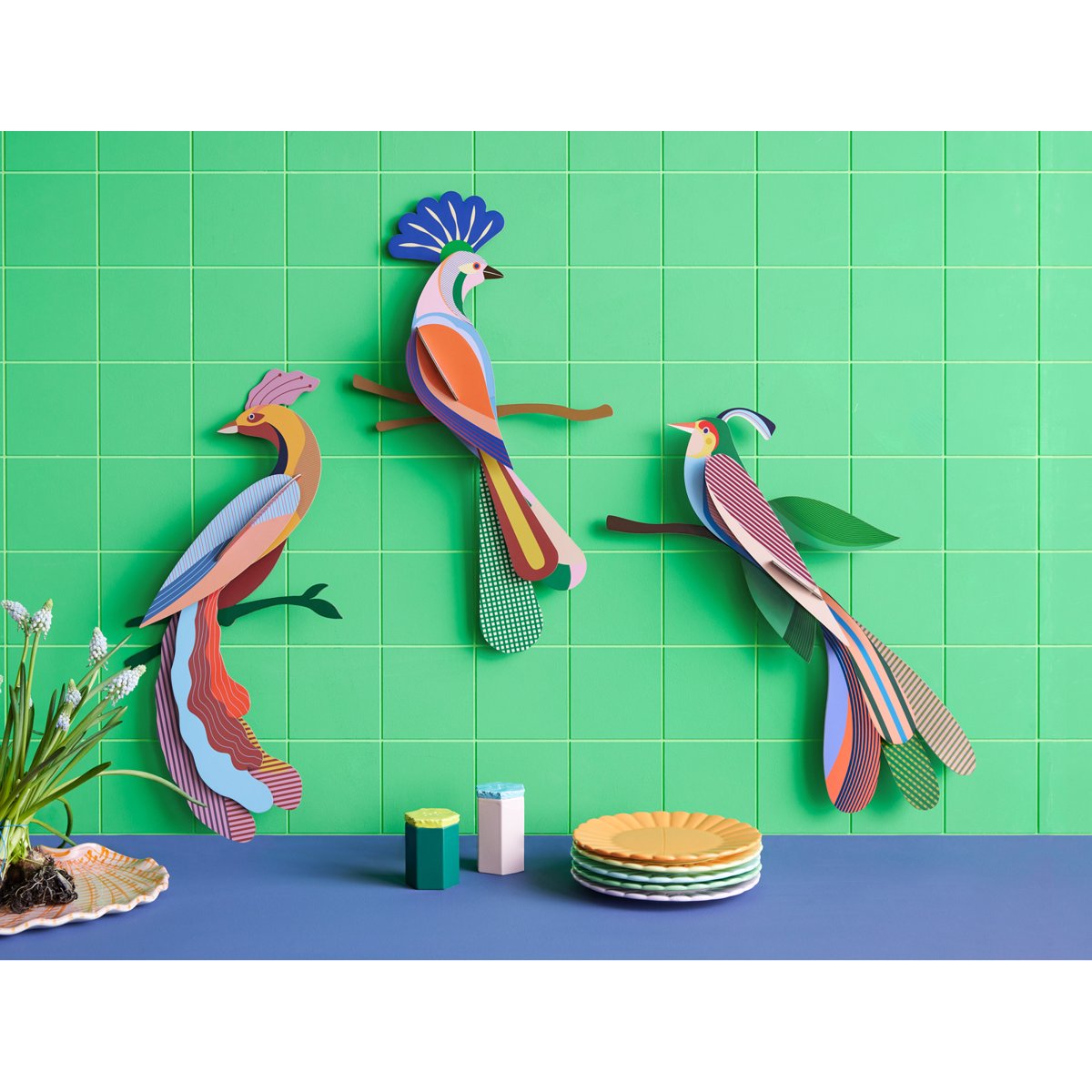 Studio Roof | paradise bird tinjil wall decor - display