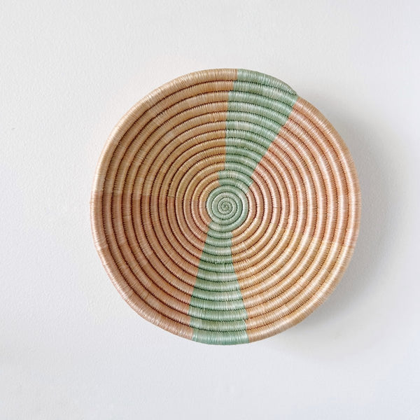 "Town Square" African woven bowl | medium | pinwheel