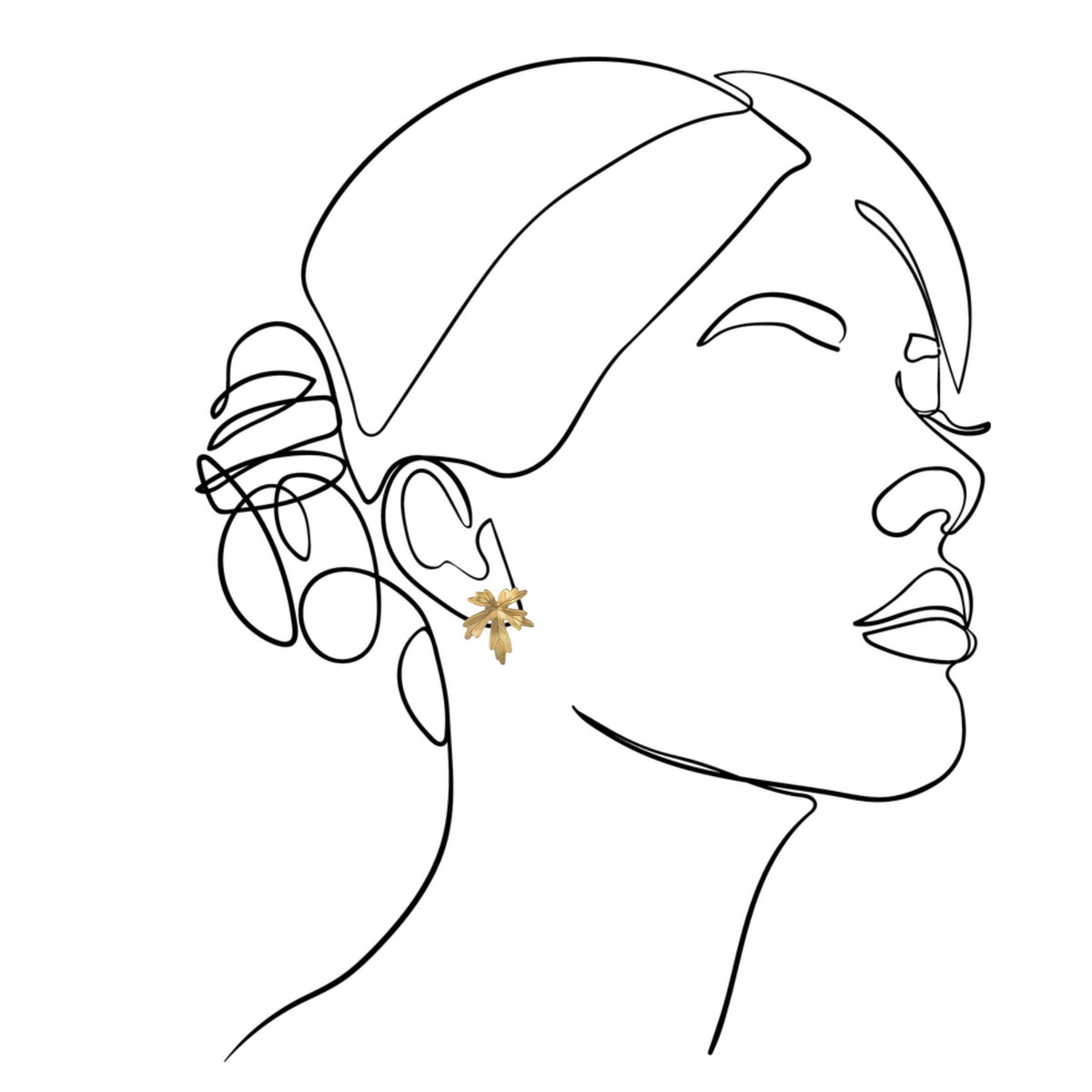 mondocherry - We Dream in Colour jewellery | wee botanic earrings - drawing