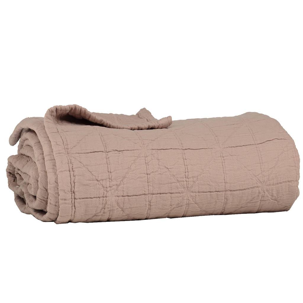 Camomile London | diamond cotton kids blanket | mink