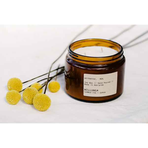 Etikette soy candle | willunga fig & guava | 500ml