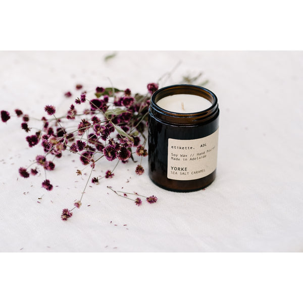Etikette soy candle | yorke sea salt caramel | 175ml