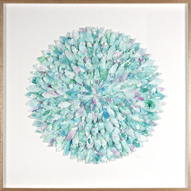 mondocherry - juju hat paper feather artwork - "hummingbird"