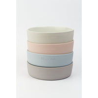 mondocherry - Lilly + Dash | ceramic dog bowl | pink - stack