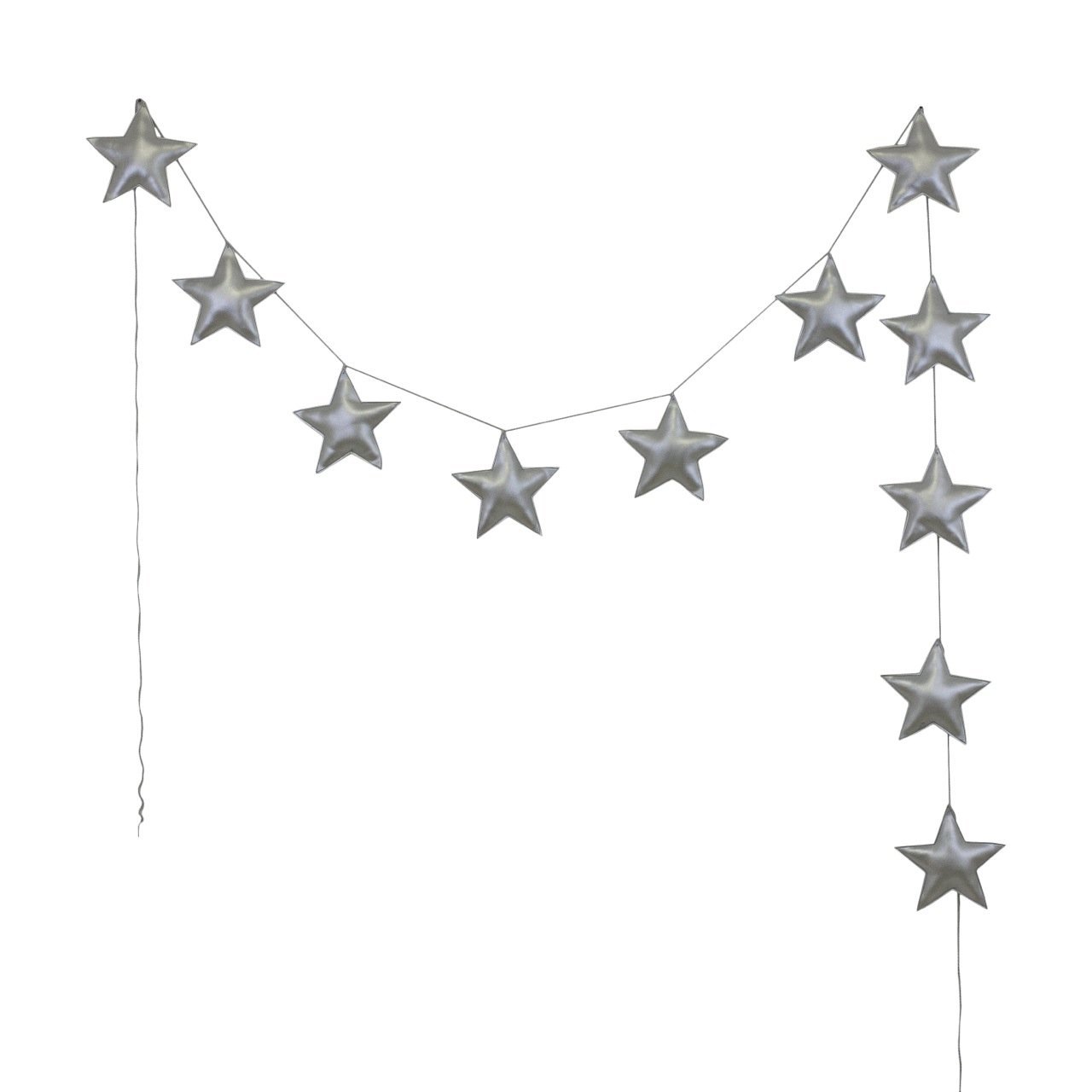 garland - Numero74 | mini star garland | silver - mondocherry