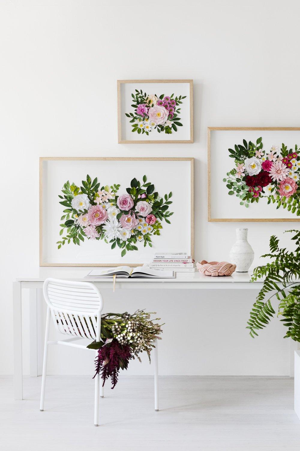 mondocherry botanical paper flower artwork collection