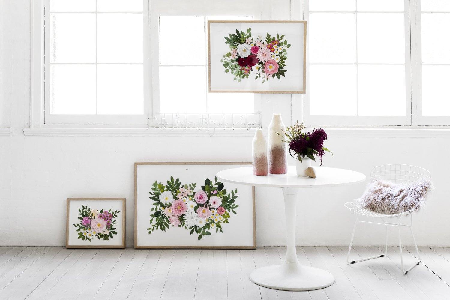 mondocherry botanical paper flower artwork collection