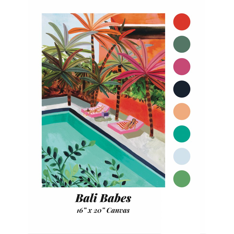 Paint Anywhere | Bali Babes by Hebe Studio | Paint by Number Kit - sample