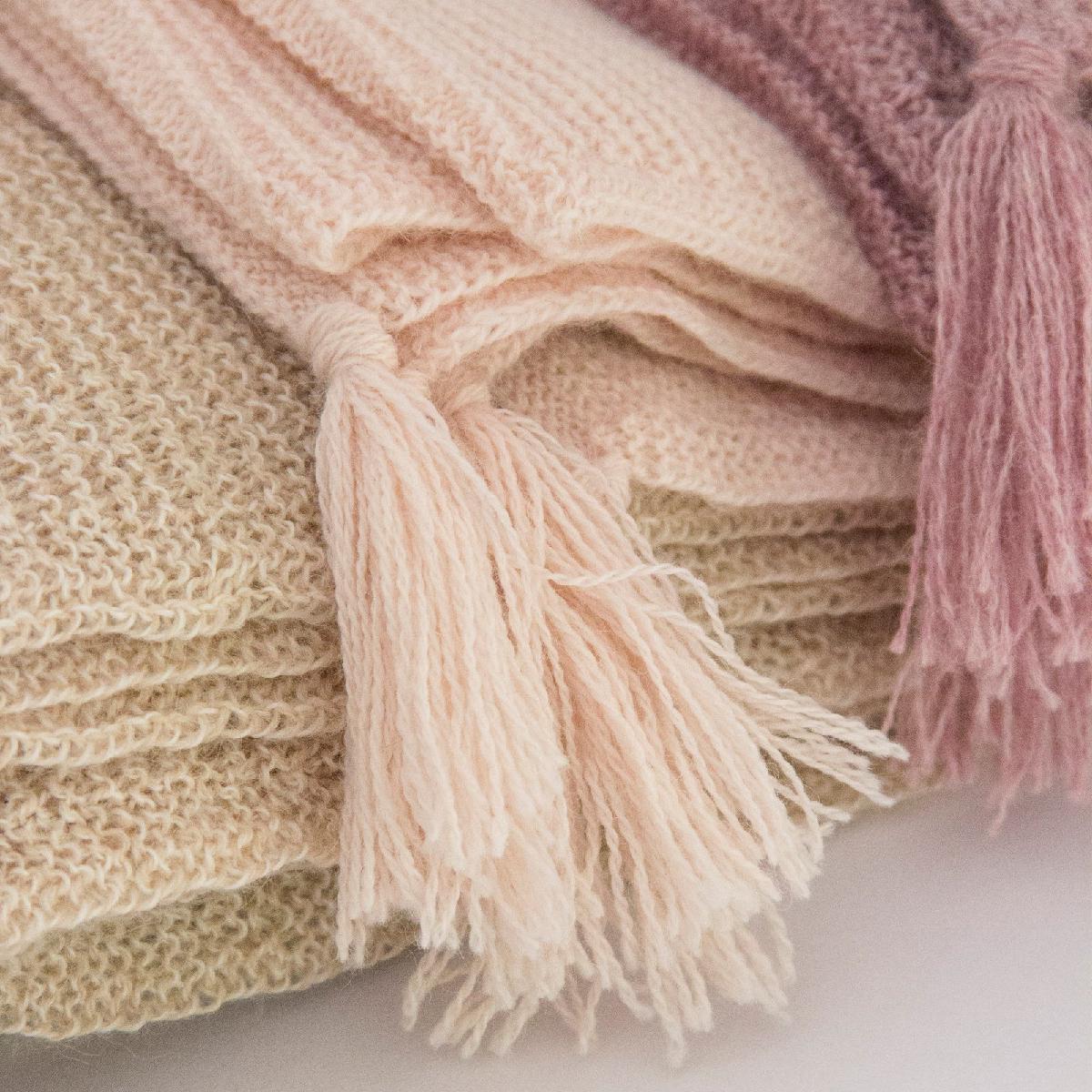 Blabla | baby alpaca blanket | blush - tassel