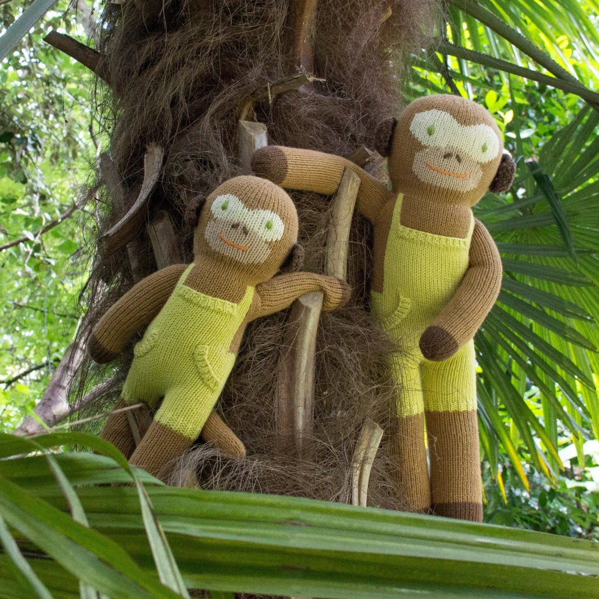 mondocherry - Blabla | "Yoyo the Monkey" kids cotton knit doll - tree