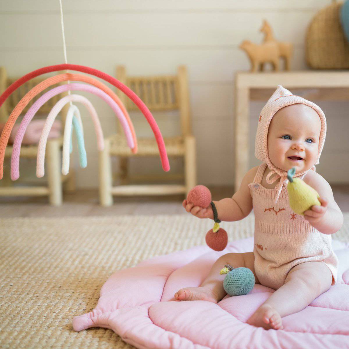 Blabla | rainbow mobile | cherry blossom - with baby