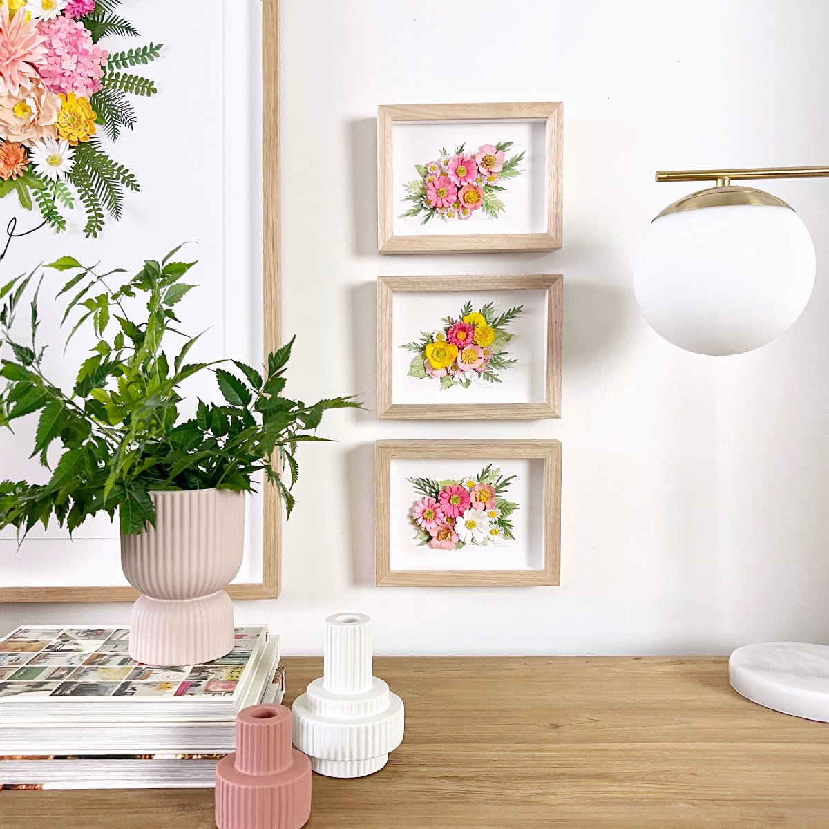 mondocherry - paper wall art - botanical collection