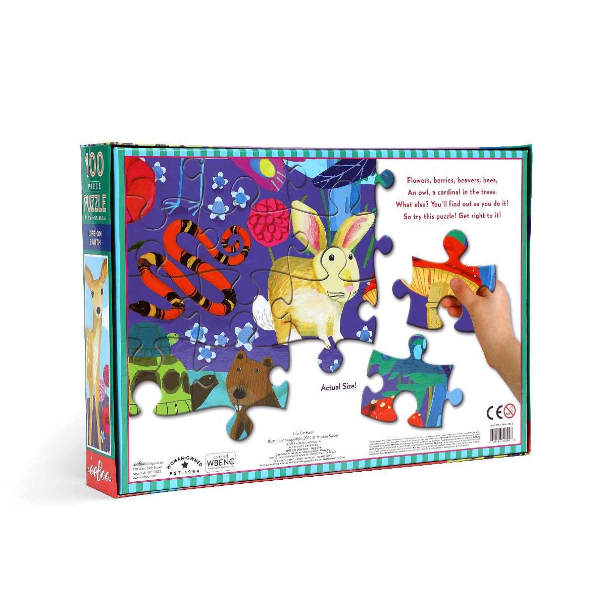 Eeboo | 100 piece puzzle | Life on Earth - back