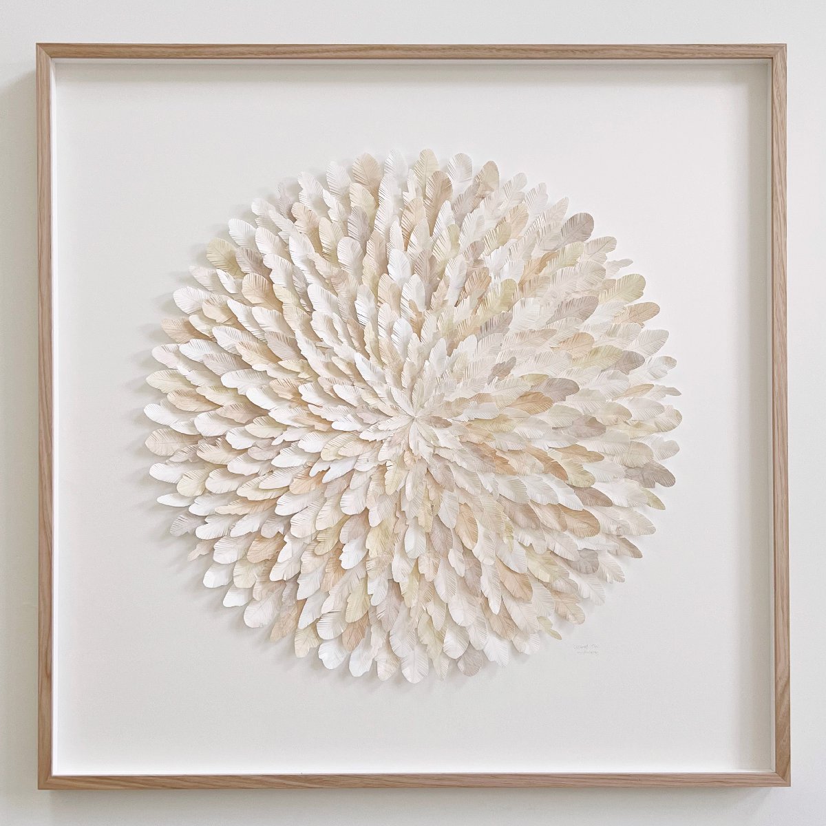 mondocherry - "collared dove" paper artwork - close